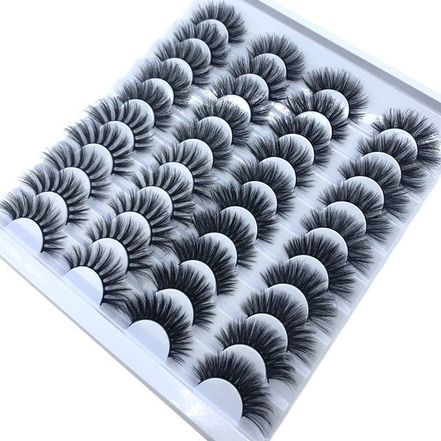 NEW 20 Pairs 8-25mm Fake Eyelashes 100 Mink Eyelashes Mink NEW 20 Pairs 8-25mm Fake Eyelashes 100 Mink Eyelashes Mink